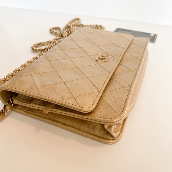 ✨SOLD✨Authentic Chanel Gold Wallet/Crossbody - Picture 2 of 8